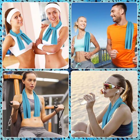 36 قطعة مناشف تبريد كبيرة الحجم 35 × 12 بوصة مناشف تبريد للرقبة والوجه من الألياف الدقيقة للسفر ومنشفة ثلج للعرق ناعمة قابلة للتنفس منشفة باردة لليوجا ورياضة الجري والتمارين والتخييم واللياقة البدنية (أسود) in Kuwait