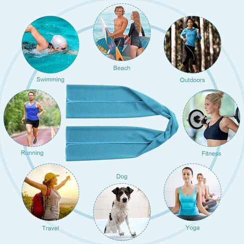 36 قطعة مناشف تبريد كبيرة الحجم 35 × 12 بوصة مناشف تبريد للرقبة والوجه من الألياف الدقيقة للسفر ومنشفة ثلج للعرق ناعمة قابلة للتنفس منشفة باردة لليوجا ورياضة الجري والتمارين والتخييم واللياقة البدنية (أسود) in Kuwait