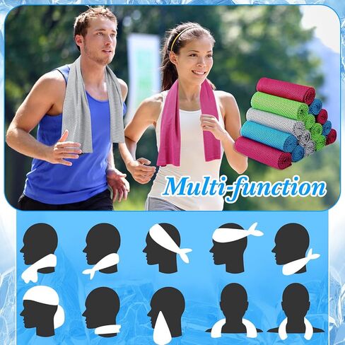 Redbaker 100 حزمة مناشف التبريد 40 × 12 بوصة مناشف التبريد السائبة للرياضيين منشفة اليوغا حصيرة للرقبة والوجه تبريد الرقبة يلتف للطقس الحار الرياضة تجريب اللياقة البدنية الصالة الرياضية اليوغا السفر التخييم in Kuwait
