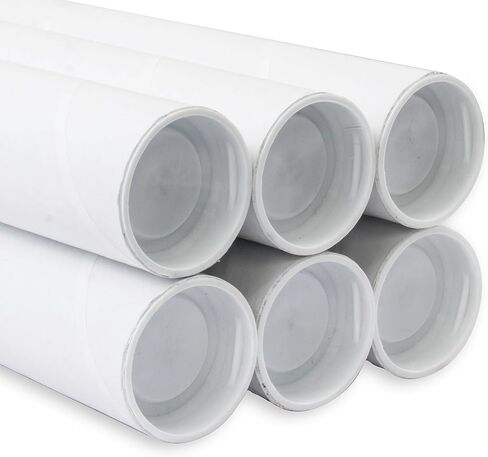 MagicWater Supply Mailing Tube - 1.5 in x 9 in - White - 6 Pack - for Shipping and Storage of Posters, Arts, Crafts, and Documents in Saudi Arabia