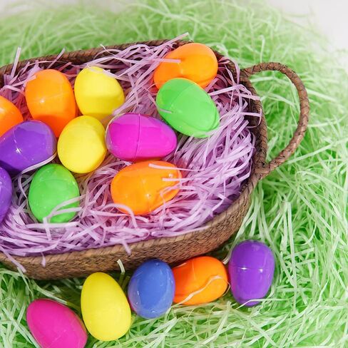 Joepen 8.8oz (250g) Easter Grass Recyclable Paper Shred Light Blue Easter Basket Stuffers Filler for Egg Hunt Easter Party Decoration in Saudi Arabia
