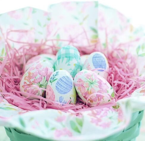Joepen 8.8oz (250g) Easter Grass Recyclable Paper Shred Light Blue Easter Basket Stuffers Filler for Egg Hunt Easter Party Decoration in Saudi Arabia