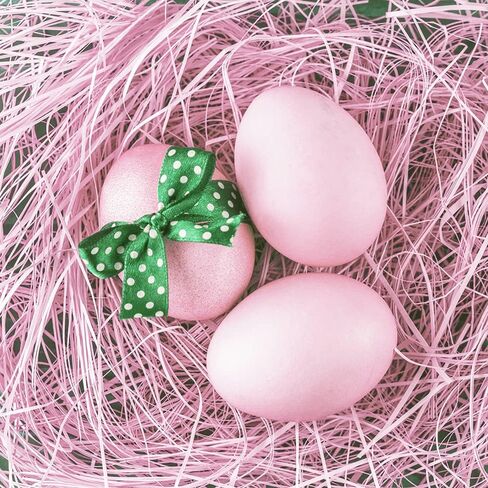 Joepen 8.8oz (250g) Easter Grass Recyclable Paper Shred Light Blue Easter Basket Stuffers Filler for Egg Hunt Easter Party Decoration in Saudi Arabia