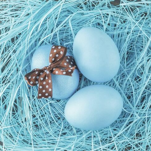 Joepen 8.8oz (250g) Easter Grass Recyclable Paper Shred Light Blue Easter Basket Stuffers Filler for Egg Hunt Easter Party Decoration in Saudi Arabia