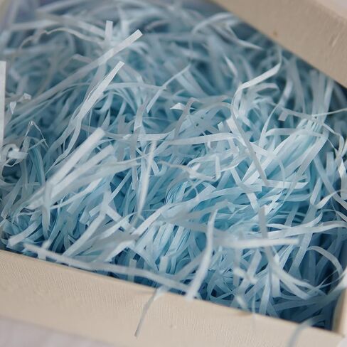 Joepen 8.8oz (250g) Easter Grass Recyclable Paper Shred Light Blue Easter Basket Stuffers Filler for Egg Hunt Easter Party Decoration in Saudi Arabia