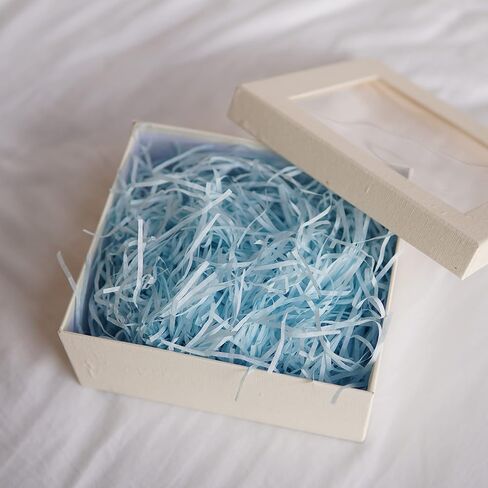 Joepen 8.8oz (250g) Easter Grass Recyclable Paper Shred Light Blue Easter Basket Stuffers Filler for Egg Hunt Easter Party Decoration in Saudi Arabia
