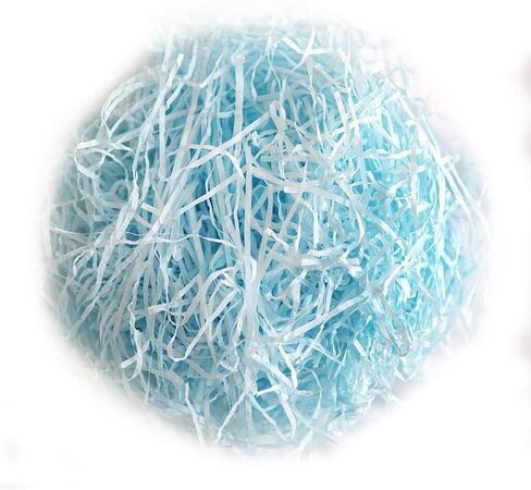 Joepen 8.8oz (250g) Easter Grass Recyclable Paper Shred Light Blue Easter Basket Stuffers Filler for Egg Hunt Easter Party Decoration in Saudi Arabia