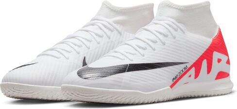حذاء كرة قدم عالي للرجال من NIKE، أبيض قرمزي ساطع وأسود، 12 in Saudi Arabia