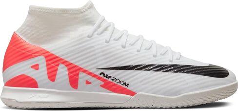 حذاء كرة قدم عالي للرجال من NIKE، أبيض قرمزي ساطع وأسود، 12 in Saudi Arabia