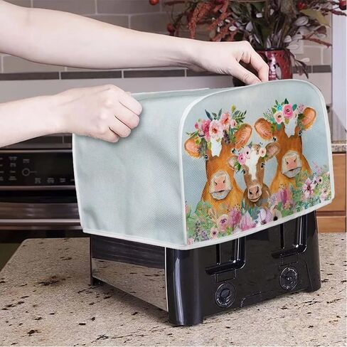 Butterfly Toaster Covers Bling Bread Maker Oven Protector Covers 2 Slice Toaster Dust Proof Fingerprint Covers Kitchen Accessories for Decor, Blue in Saudi Arabia