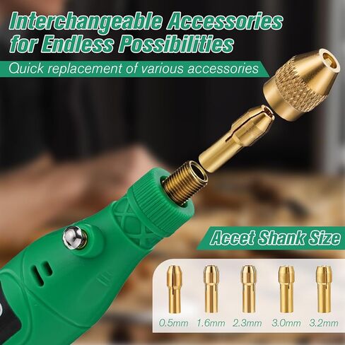 KKUYT 2 في 1 أداة دوارة كهربائية وقلم نقش، مجموعة أدوات دوارة لاسلكية ذات 5 سرعات متغيرة مع 136 ملحقًا، أدوات نحت آلة نقش الطاقة للحرف اليدوية والإبداعات اليدوية in Kuwait