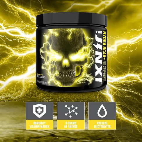 JNX SPORTS The Jinx! Hydra BCAA+ Post Workout Recovery Drink - Hydration with Electrolytes for Men & Women - 30 Serving, Blue Raspberry in Kuwait
