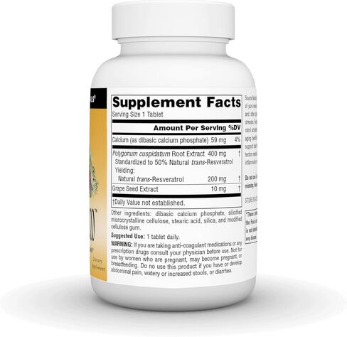 Source Naturals Resveratrol, for Heart and Healthy Aging* 200 mg - 30 Tablets in Saudi Arabia