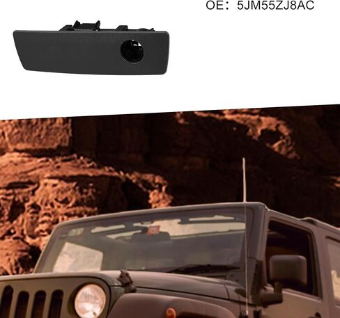 A ABSOPRO Glove Box Latch Handle 5JM55ZJ8AC Car Interior Accessories for Jeep Wrangler 2007-2017 Plastic Black in Saudi Arabia