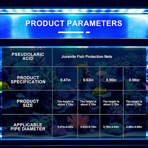 QISXYE Aquarium Stainless Steel Inflow and Outflow Screen Protector Suitable for Pipe Diameter 0.47in-0.55in (12-14mm) in Saudi Arabia