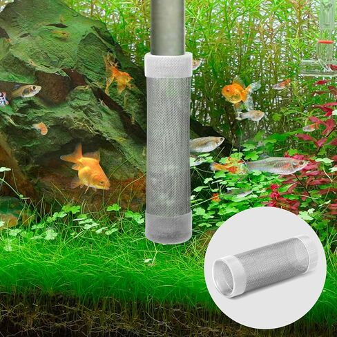 QISXYE Aquarium Stainless Steel Inflow and Outflow Screen Protector Suitable for Pipe Diameter 0.47in-0.55in (12-14mm) in Saudi Arabia
