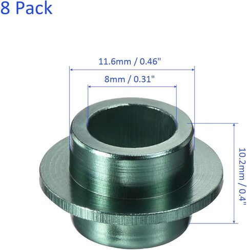 M METERXITY 8 Pack Spacers - Inline Axle Bushing Wheel Center Spacer Aluminum, Apply to Roller Skating/Outdoor Sports (0.4" H, Green) in Kuwait