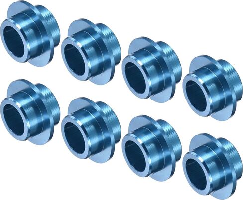 M METERXITY 8 Pack Spacers - Inline Axle Bushing Wheel Center Spacer Aluminum, Apply to Roller Skating/Outdoor Sports (0.4" H, Blue) in Saudi Arabia