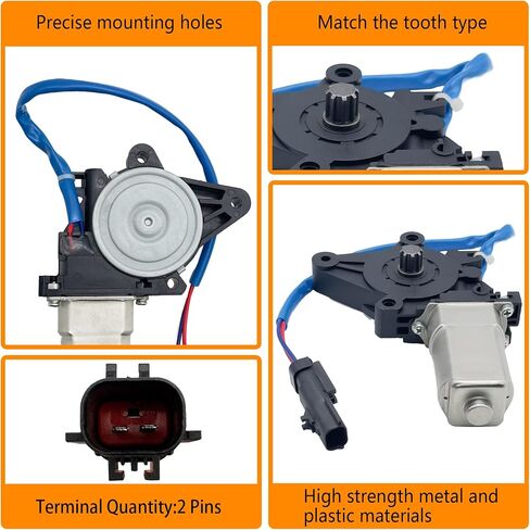 محرك نافذة كهربائي HXHAUTO 2 دبابيس متوافق مع دودج رام 1500 فان 2500 فان 3500 فان أمامي يسار وكرايسلر سيبرينغ خلفي يسار قابل للتحويل وجيب شيروكي 4 باب أمامي يسار أو خلفي يسار 742-352 in Kuwait