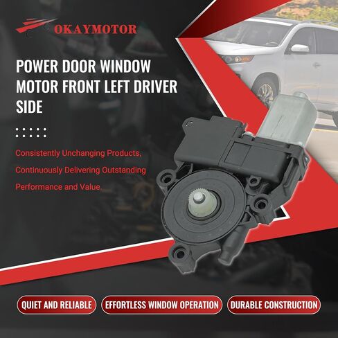 OKAY MOTOR قوة نافذة الباب المحرك الأمامي الأيسر جانب السائق لـ 2011-2013 Kia Sorento 2.4L 3.5L 82450-2P010 in Saudi Arabia