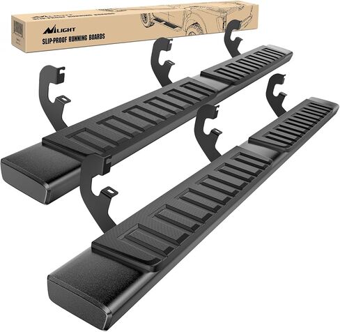 Nilight Running Boards for 2019-2024 Chevy Silverado/GMC Sierra 1500 Double Cab 2020-2024 Silverado/GMC Sierra 2500HD 3500HD 6 Inch Aluminum Bolt-on Powder Coated Side Step Nerf Bars, 2 Years Warranty in Kuwait