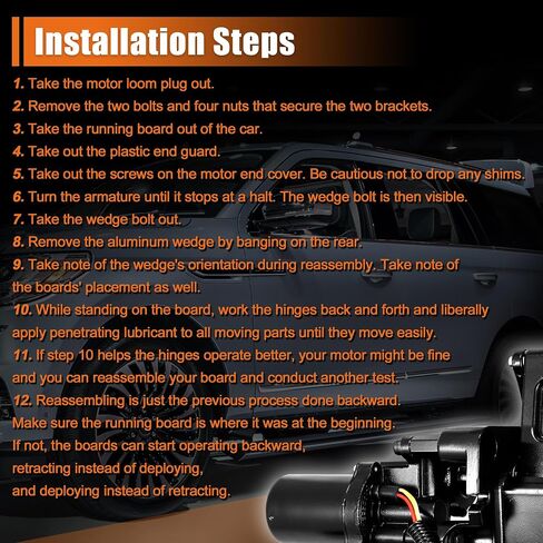 ACROPIX Front Right Passenger Side Power Running Board Motor Fit for Ford Expedition Sport Utility 3.5L 5.4L 2015-2017 with Bracket No.FL7Z16A506A - Pack of 1 in Saudi Arabia