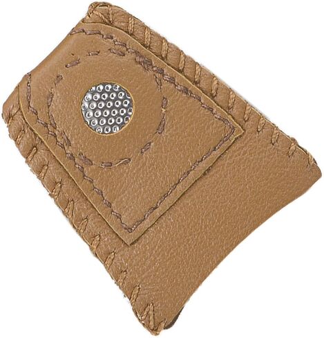 CoCud Leather Thimble Finger Protector, 0.63" Dia Metal Disc with Dimpled Surface Leather Coin Thimble Pad Thimble Cover - (Applications: for Knitting, Sewing, Quilting, Needlework) in Saudi Arabia