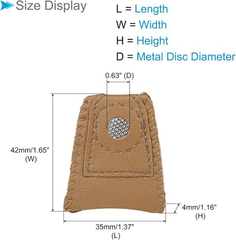 CoCud Leather Thimble Finger Protector, 0.63" Dia Metal Disc with Dimpled Surface Leather Coin Thimble Pad Thimble Cover - (Applications: for Knitting, Sewing, Quilting, Needlework) in Saudi Arabia