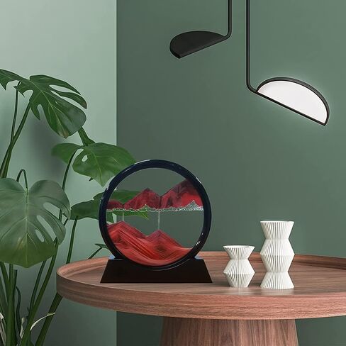 twohua فن الرمال الحركة السائلة تتحرك 3D اللون الرمال المتحركة ديكور تدفق الرمال اللوحة الساعة الرملية ديكور الرمال مكتب اللعب سطح المكتب مسكنات الإجهاد هدية للمكتب، مكتب المياه، بار، غرفة نوم، 7 "، الأزرق in Saudi Arabia