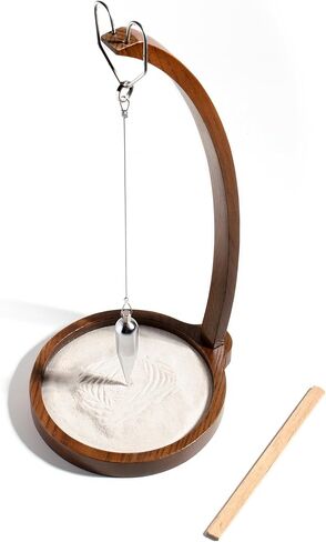 Kihomi Wooden Sand Pendulum for Desk | Creative Swinging Sand Tracing Pendulum | Magical Kinetic Decor for Zen Office and Home Decor | Relaxing Accessories for Tensegrity and Ornament Gifts (Brown) in Saudi Arabia