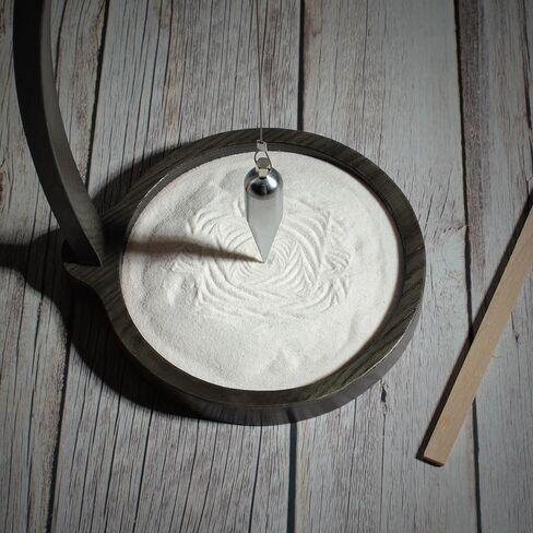 Kihomi Wooden Sand Pendulum for Desk | Creative Swinging Sand Tracing Pendulum | Magical Kinetic Decor for Zen Office and Home Decor | Relaxing Accessories for Tensegrity and Ornament Gifts (Brown) in Kuwait