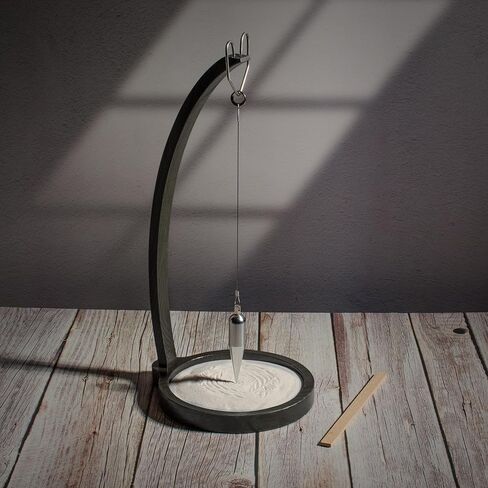 Kihomi Wooden Sand Pendulum for Desk | Creative Swinging Sand Tracing Pendulum | Magical Kinetic Decor for Zen Office and Home Decor | Relaxing Accessories for Tensegrity and Ornament Gifts (Brown) in Kuwait