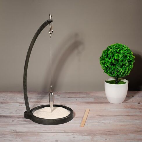 Kihomi Wooden Sand Pendulum for Desk | Creative Swinging Sand Tracing Pendulum | Magical Kinetic Decor for Zen Office and Home Decor | Relaxing Accessories for Tensegrity and Ornament Gifts (Brown) in Kuwait