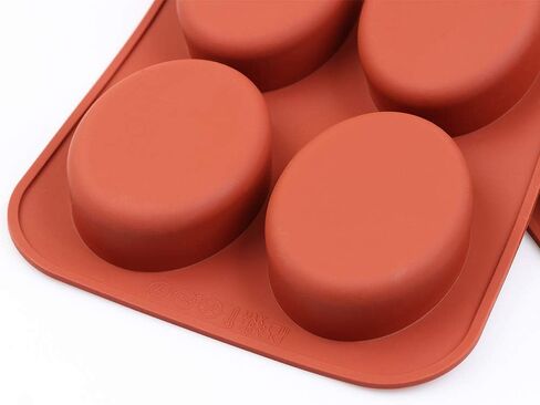 homEdge 6-Cavity Heart Silicone Mold, 3 Packs Heart Shape Molds for Making Handmade Soap, Chocolate, Soap Candles and Jelly-Brown in Kuwait