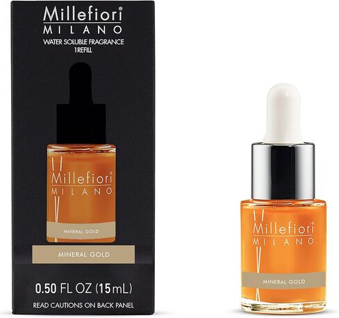 عطر ميلفيوري ميلانو القابل للذوبان في الماء، لموزعات العطور المائية بالموجات فوق الصوتية، ذهبي معدني، 0.51 أونصة سائلة (15 مل) in Saudi Arabia