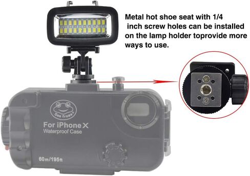 LIANQIAN Waterproof Video Light Underwater Lights Dive Light for Gopro/AKASO Action Cameras and Canon/Nikon SLR Cameras Sea forgs Underwater Housing (SL-101) in Kuwait