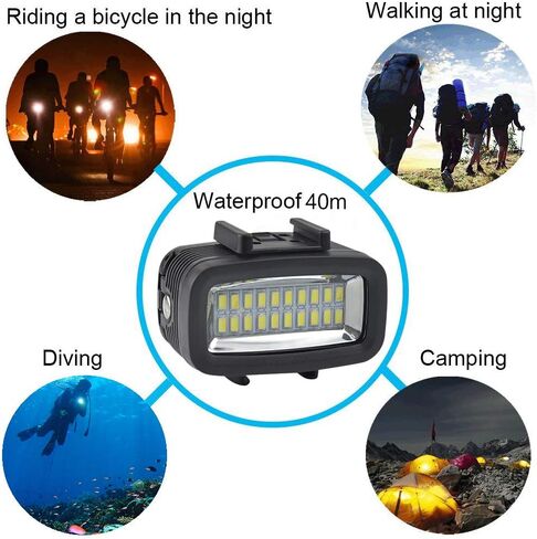 LIANQIAN Waterproof Video Light Underwater Lights Dive Light for Gopro/AKASO Action Cameras and Canon/Nikon SLR Cameras Sea forgs Underwater Housing (SL-101) in Kuwait