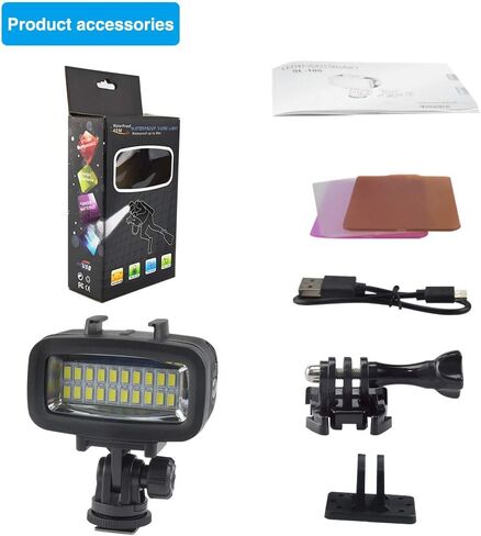LIANQIAN Waterproof Video Light Underwater Lights Dive Light for Gopro/AKASO Action Cameras and Canon/Nikon SLR Cameras Sea forgs Underwater Housing (SL-101) in Kuwait