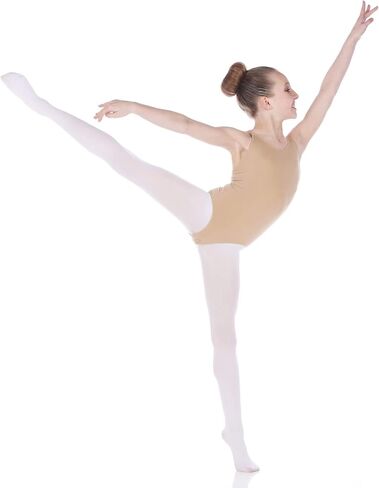 Danzcue Girls Nude Seamless Undergarment Camisole Leotard with Adjustable Straps in Saudi Arabia