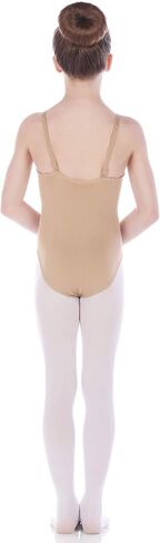 Danzcue Girls Nude Seamless Undergarment Camisole Leotard with Adjustable Straps in Saudi Arabia