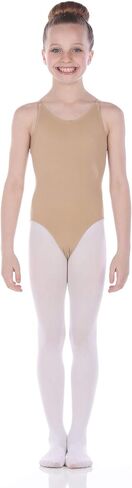 Danzcue Girls Nude Seamless Undergarment Camisole Leotard with Adjustable Straps in Saudi Arabia