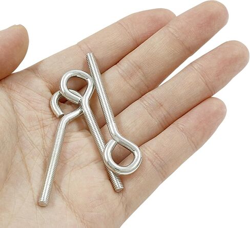 Litoexpe M5x40mm Eye Bolts Kit, 30pcs Carbon Steel Eye Hooks with Shoulder Lifting Rings, Threaded Eyebolts with Hex Nuts in Saudi Arabia