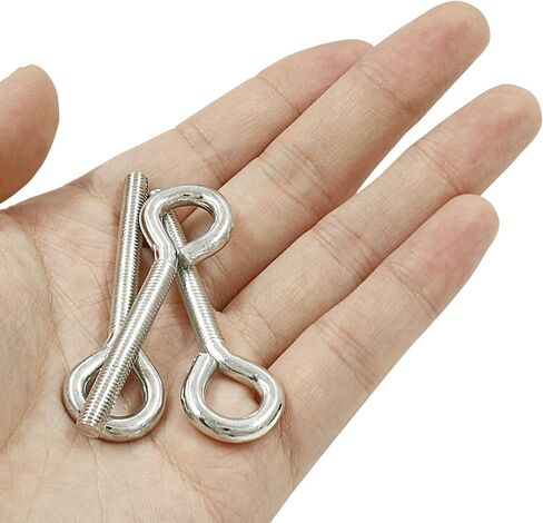 Litoexpe M5x40mm Eye Bolts Kit, 30pcs Carbon Steel Eye Hooks with Shoulder Lifting Rings, Threaded Eyebolts with Hex Nuts in Saudi Arabia