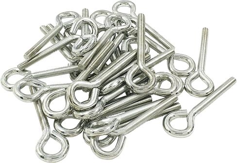 Litoexpe M5x40mm Eye Bolts Kit, 30pcs Carbon Steel Eye Hooks with Shoulder Lifting Rings, Threaded Eyebolts with Hex Nuts in Saudi Arabia