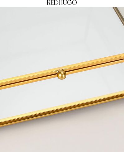 Large Glass Boxes for Display Handmade,Mirrored Bottom, Glass Jewelry Box with Lid, Glass Trinket Box Book Photo Box Keepsake Organizer,Glass Display Case for Vanity Decor Home Dresser, Black in Saudi Arabia
