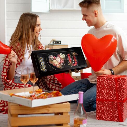 Feifeiya عيد الأم فارغة أنا أحبك صندوق للزهور مع إدراج رغوة 24 فراشة ذهبية 100 باقة دبابيس تشكيلة زهور صندوق هدايا أنا أحبك صندوق زهور لعيد الميلاد وحفلات الزفاف DIY الحرفية in Kuwait