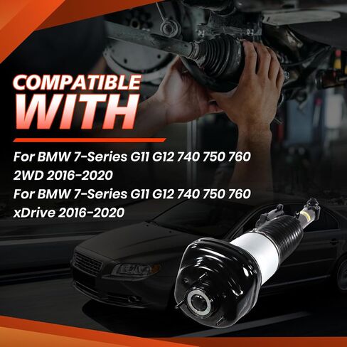 YDMON 37106874593 دعامة صدمات التعليق الهوائي الخلفي الأيسر، متوافقة مع B-M-W 7-Series G11 G12 740i 750i 760i 2016-2022، استبدال جزء ممتص الصدمات للتعليق الهوائي للسيارات 37107915953 in Saudi Arabia