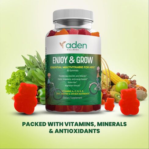 علكات فيتامين ب المتعددة للأطفال - مع مركب ب ب6، ب12، ب9 (حمض الفوليك)، ب7 (البيوتين)، ب5 (حمض البانتوثينيك)، أ، ج، د، هـ، الزنك، اليود، الإينوسيتول - الطاقة، الجهاز العصبي، دعم المناعة - الغلوتين حر in Kuwait