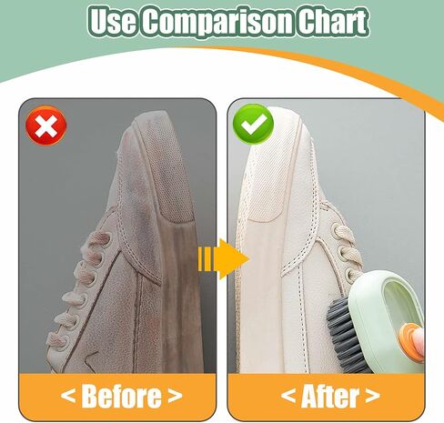 Liquid Adding Soft Fur Cleaning Brush, Multifunctional Cleaning Brush with Soap Dispenser, Multifunctional Liquid Shoe Brush, 2 Brushes + 2 Cleaning Cloths for Home Cleaning, Shoe Washing, Laundry in Saudi Arabia