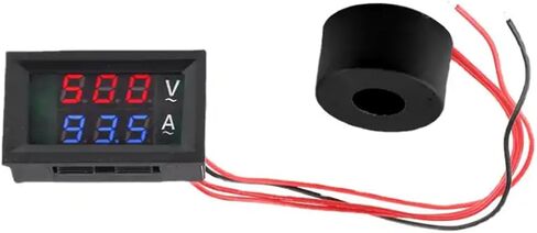 Bittwee Volt Amp Meter, AC 50-500V 100A Digital Multimeter with Current Transformer, 2 in 1 Mini Ammeter Voltmeter Gauge with Dual LED Display, Universal Car Accessories in Saudi Arabia